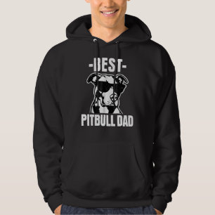 Mens Best Pitbull Dad Funny Pit Bull Dog Mens Hoodie