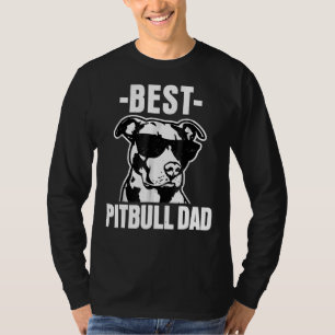 Mens Best Pitbull Dad Funny Pit Bull Dog Mens T-Shirt