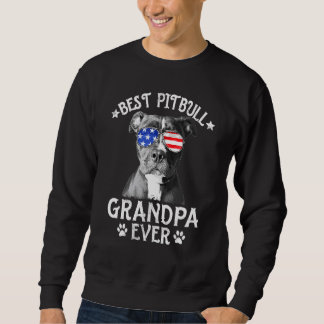 Mens Best Pitbull Grandpa Ever Dog Dad American Fl Sweatshirt