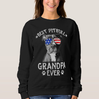 Mens Best Pitbull Grandpa Ever Dog Dad American Fl Sweatshirt