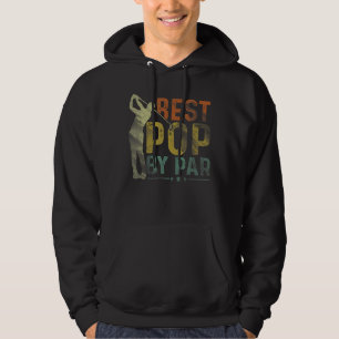 Mens Best Pop By Par Golf Grandpa Golfer Fathers Hoodie