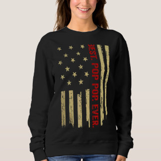 Mens Best Pop Pop Ever American Flag Proud Grandpa Sweatshirt