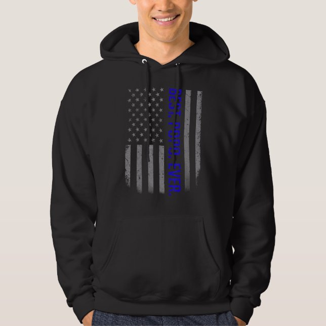 Mens Best Popo Ever Us American Flag   For Father' Hoodie (Front)