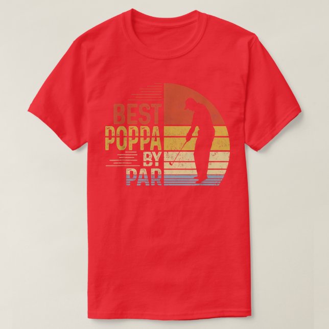 Mens Best Poppa By Par Daddy Father's Day Gift Gol T-Shirt (Design Front)