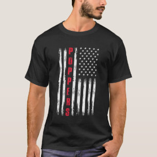 Mens Best Poppers Ever Us Flag For Stepdad Fatheru T-Shirt