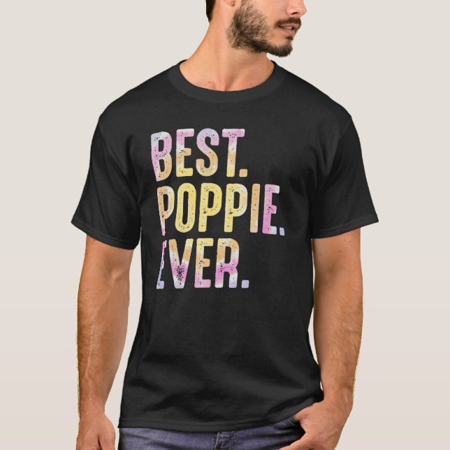Mens Best Poppie Ever  For Men Grandad Father's Da T-Shirt (Front)