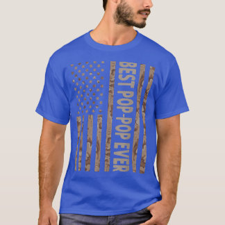Mens Best Poppop Ever US American Flag Funny Grand T-Shirt
