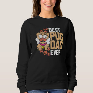 Men's Best Pug Dad Ever American Flag 4th Of July  Sweatshirt