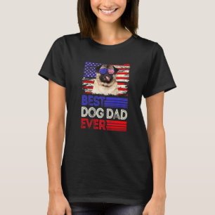 Mens Best Pug Dad Ever American Flag Patriotic T-Shirt