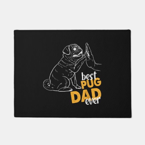 Mens Best Pug Dad Ever Pug Dad Gifts Pug Doormat