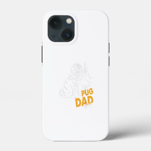 Mens Best Pug Dad Ever Pug Dad Tee Gifts Pug Dad iPhone 13 Mini Case