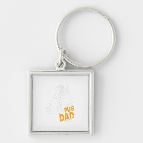 Mens Best Pug Dad Ever Pug Dad Tee Gifts Pug Dad Keychain