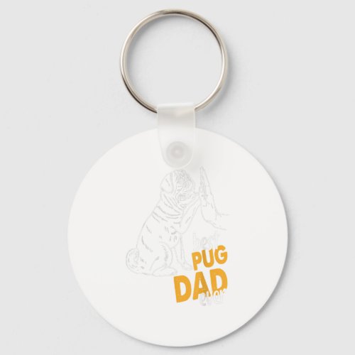 Mens Best Pug Dad Ever Pug Dad Tee Gifts Pug Dad Keychain