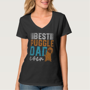 Mens Best Puggle Dad Ever Dog  Pet Fathers Day Pug T-Shirt