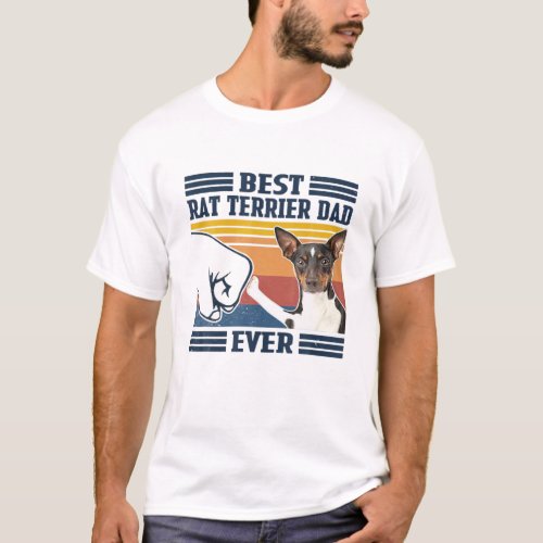 Mens Best Rat Terrier Dad Ever Funny Dog Lover Fat T_Shirt