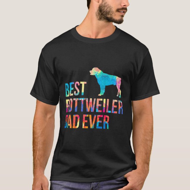 Mens Best Rottweiler Dad Men Boys Rottie Gift Prem T-Shirt (Front)