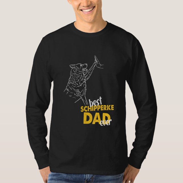 Mens Best Schipperke Dad Ever Dog Schipperke Daddy T-Shirt (Front)