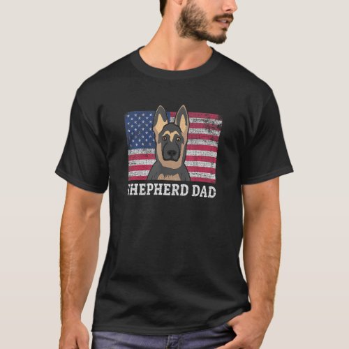 Mens Best Shepherd Dad Ever American Flag 4th Of J T_Shirt