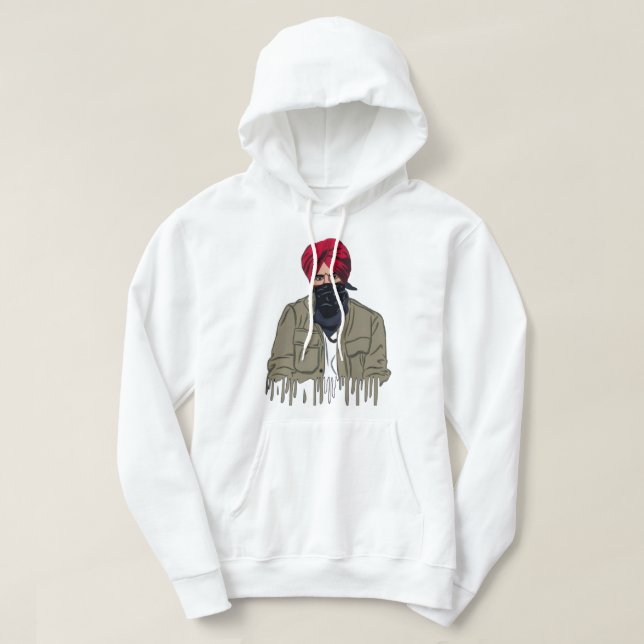 Mens Best Sidhu Indian Moose Singer Wala Songwrite Hoodie (Design Front)