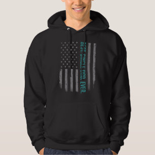 Mens Best Single Dad Ever American Flag  For Fathe Hoodie