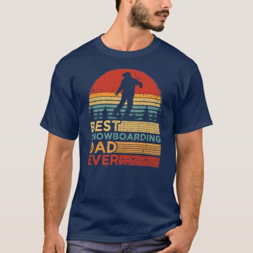 Mens Best Snowboarding Dad Ever Vintage T_Shirt