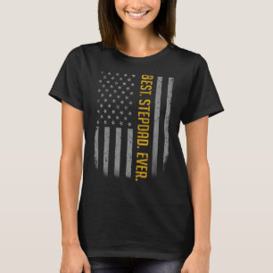 Mens Best Stepdad Ever American Flag For Father' T-Shirt