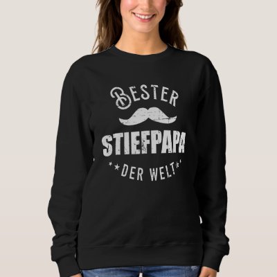 Mens Best stepdad in the world with Bart Schnauzer Sweatshirt