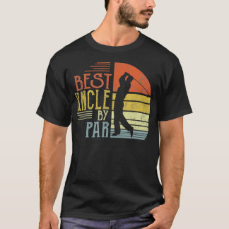Mens Best Uncle By Par Father's Day Vintage Golfi T-Shirt
