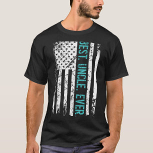 Mens Best Uncle Ever Us American Flag Father's Day T-Shirt