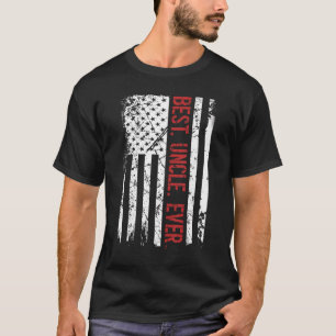 Mens Best Uncle Ever Us American Flag  For Father' T-Shirt