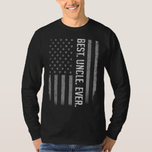 Mens Best Uncle Ever Us American Flag   For Father T-Shirt