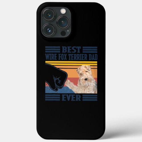 Mens Best Wire Fox Terrier Dad Ever Funny Dog iPhone 13 Pro Max Case