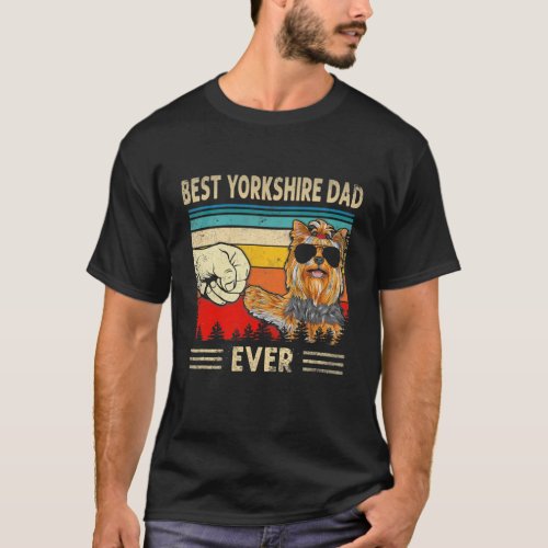 Mens Best Yorkshire Dad Ever Yorkshire Terrier T_Shirt