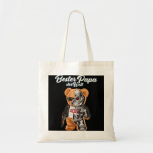 Mens Bester Papa der Welt Teddy Bear Robot for Fat Tote Bag