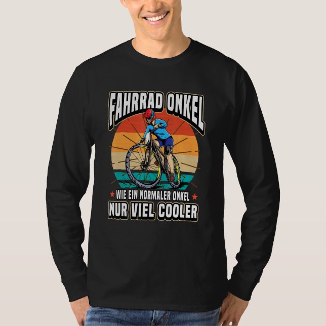 Mens Bicycle Mountain Bike Cycling Uncle T-Shirt (Front)