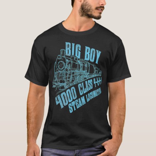 Mens Big Boy Class Steam Locomotive Lover Trains H T_Shirt