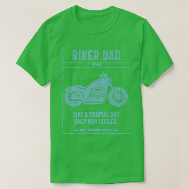 Mens Biker Dad Like A Normal Dad Only Way Cooler M T-Shirt (Design Front)