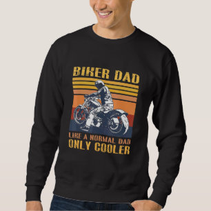 Mens Biker Dad Motorcycle Fathers Day Design For F Sweatshirt