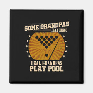 Mens Billiards Grandpa Shirt - Real Grandpas Play Magnet