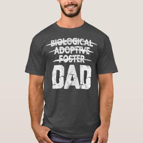 Mens Biological Adoptive Foster Dad Adoption Love T_Shirt