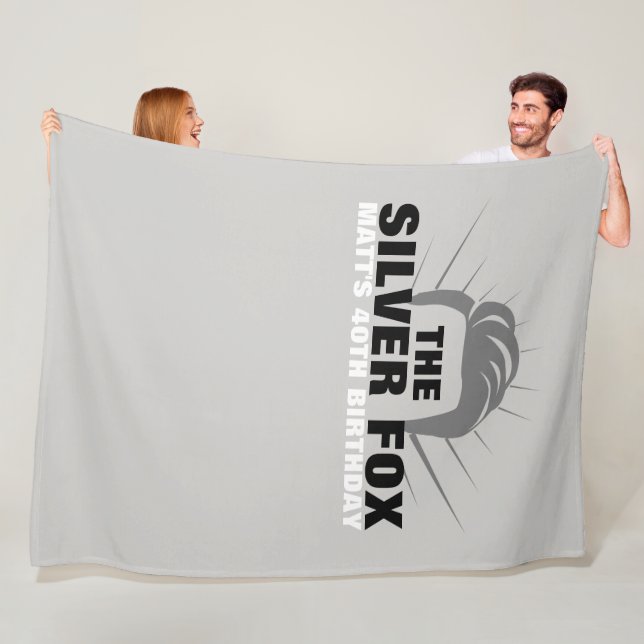 Men's birthday banner backdrop Fleece Blanket (In Situ)