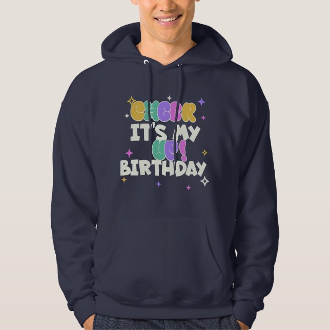 MEN'S BIRTHDAY CHEER UP PULLOVER HOODIE  (Front)