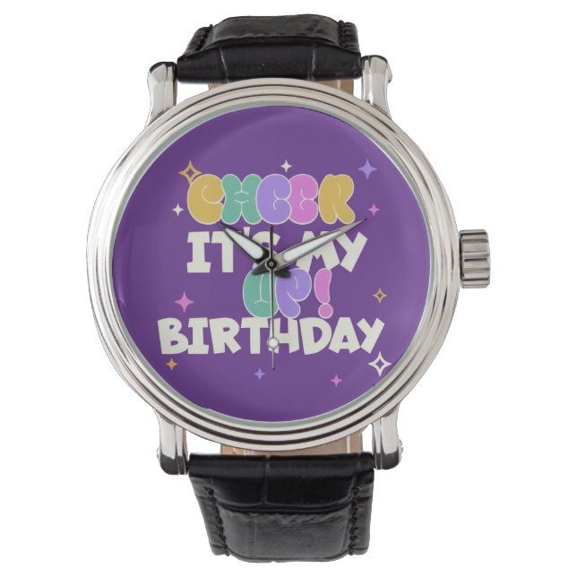 MEN'S BIRTHDAY CHEER UP SILVER EWATCH  WATCH (Front)