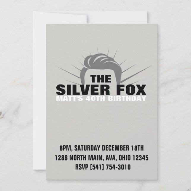 Men's birthday invitation (Front)