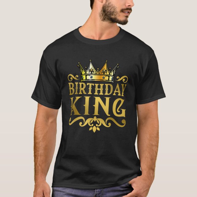 Mens Birthday King Men Birthday T-Shirt (Front)