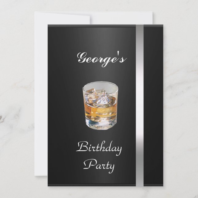 Men's Birthday Party  Invitation (Front)