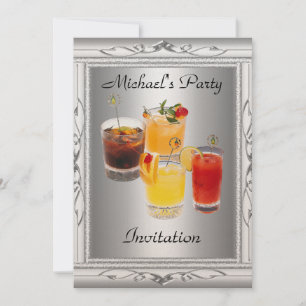 Men's Birthday Party Invitation