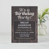 Mens Birthday Party Invitation For Man Adult Male (Standing Front)