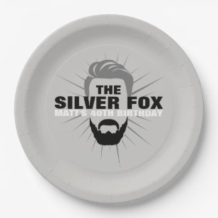 Men's birthday party paper plates