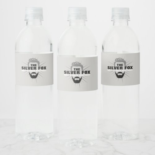 Mens birthday party water bottle labels